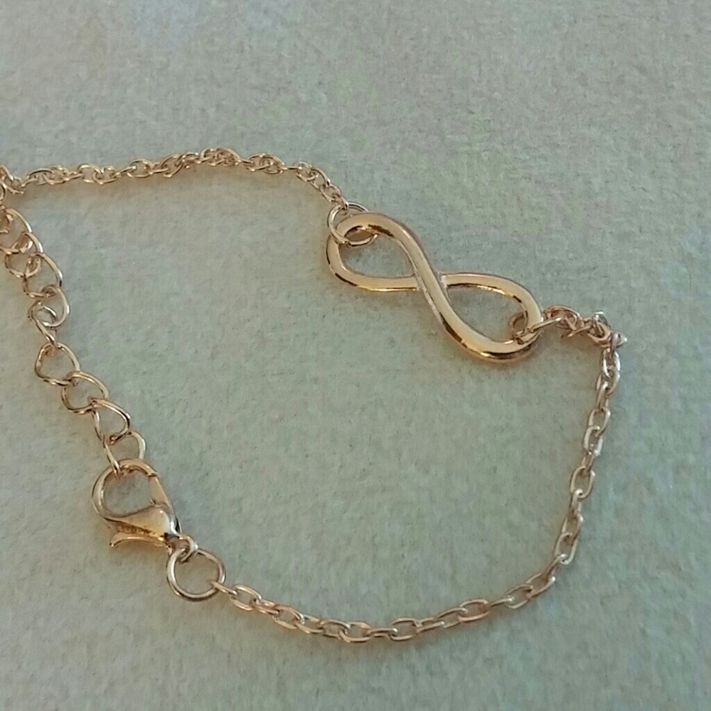 Dainty Golden Infinity Bracelet - Picture 2 of 3